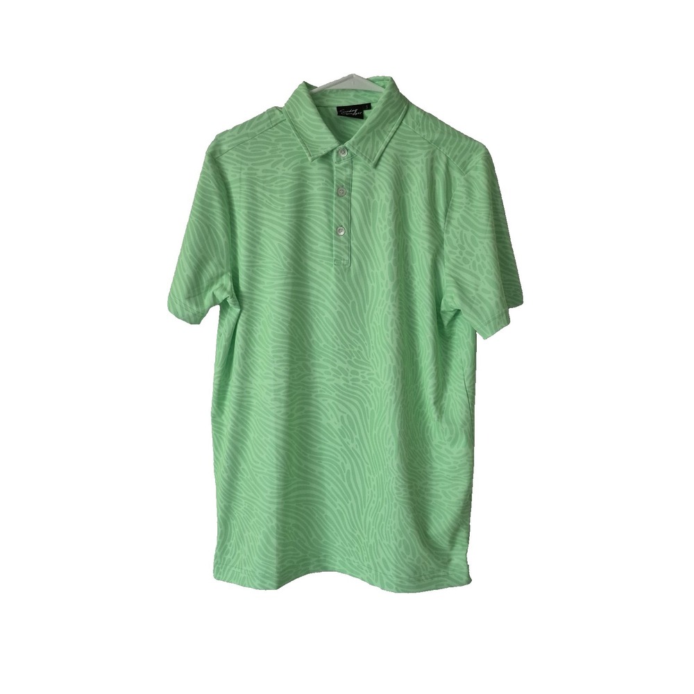 Sunday Swagger Polo Mens Small Lime Green Mojo Short Sleeve Performance Golf